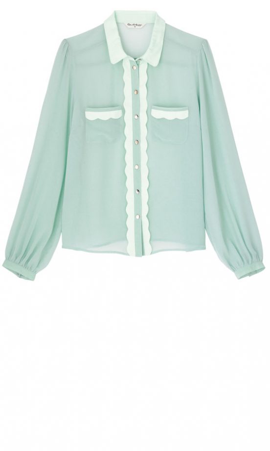 Miss Selfridge Scallop Trim Shirt, £35
