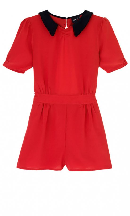 Asos Contrast Collar Playsuit, £35 - Coming Soon