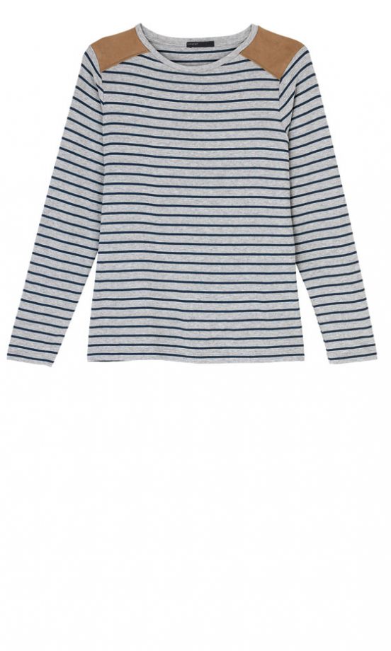 Marks And Spencer Stripe Top With Shoulder Detail, £25