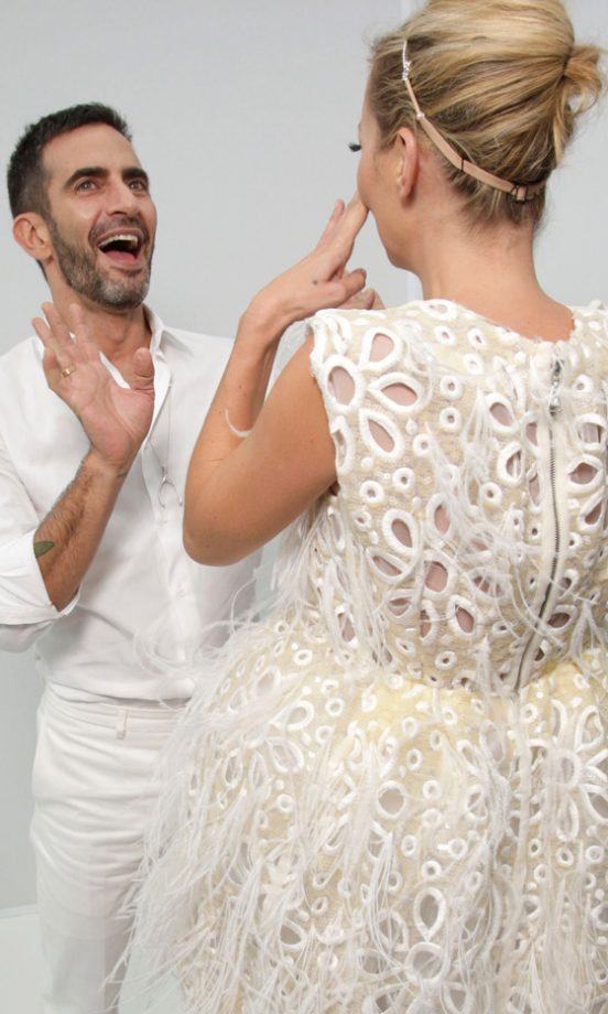 Marc Jacobs And Kate Moss Share A Giggle Backstage At The Louis Vuitton SS12 Show At Paris Fashion Week, 2011