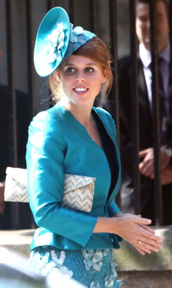 Princess Beatrice Masters Colour Coordination At The Wedding Of Zara Phillips And Mike Tindall, 2011