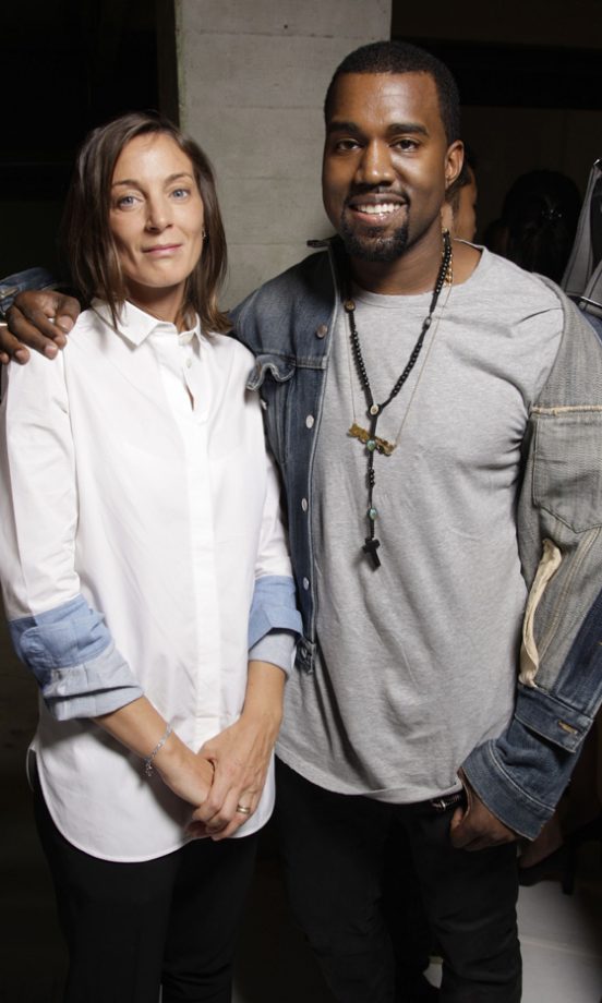Kanye West With Fashion Designer Phoebe Philo At The Celine SS12 Show, Paris Fashion Week