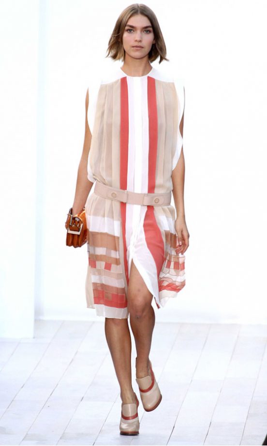 Arizona Muse Works The Runway At Chloe's SS12 Show At Paris Fashion Week, 2011