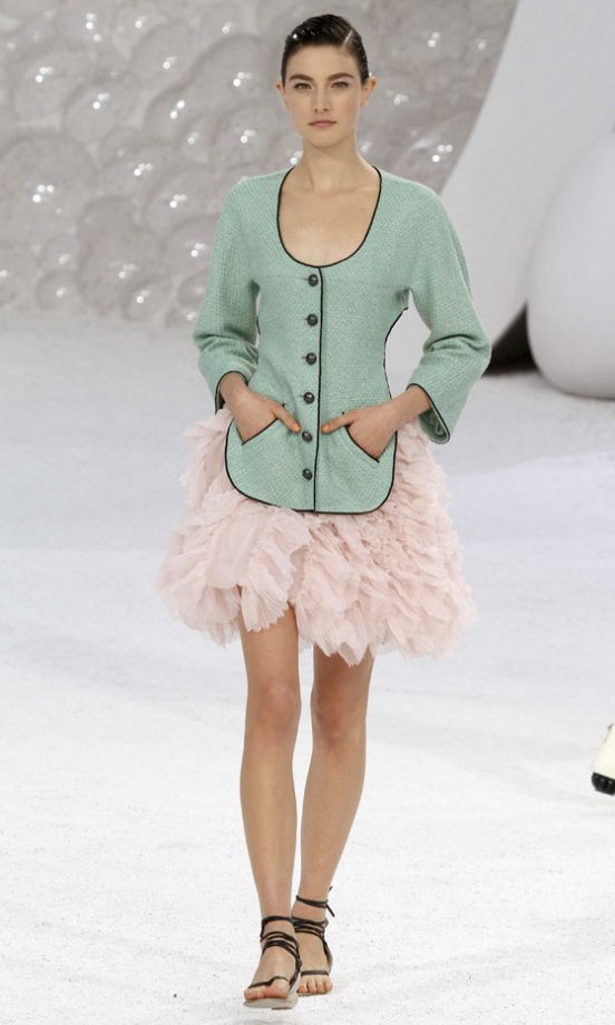 A Romantic Look From Chanel's SS12 Fashion Collection At Paris Fashion Week, 2011