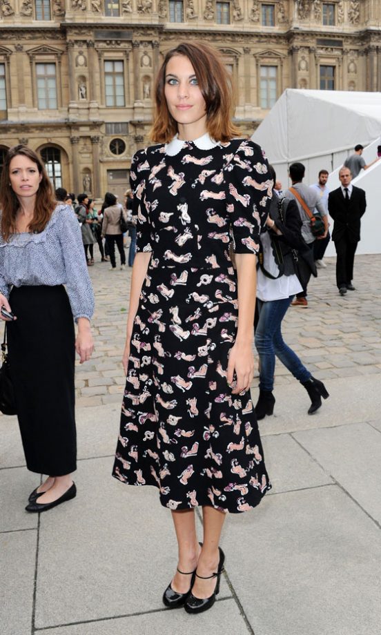 Alexa Chung At The Louis Vuitton SS12 Show At Paris Fashion Week, 2011