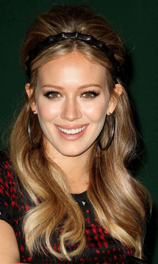 Hilary Duff Adds A Cute Hairband To Her Sixties Inspired Beehive Hairstyle, 2011
