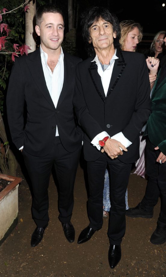 Tyrone Wood And Ronnie Wood At The Too Many Women Autumn Dinner And All Saints Party, 2011