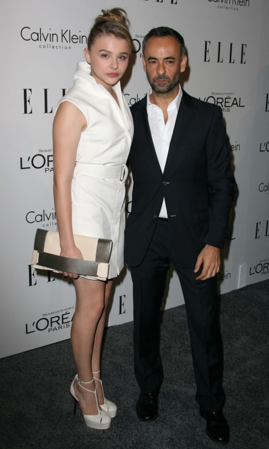 Chloe Moretz Poses With Calvin Klein Director Francisco Costa At Elle Mag's Annual Women In Hollywood Tribute 2011