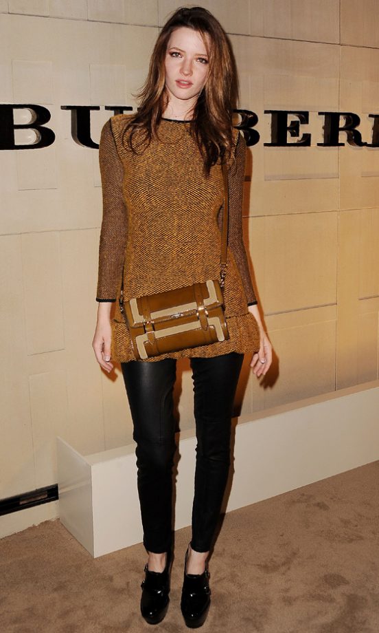Talulah Riley Adds Glam To Her Off-Duty Look With Sky-High Heels At The Burberry Body Launch Party 2011