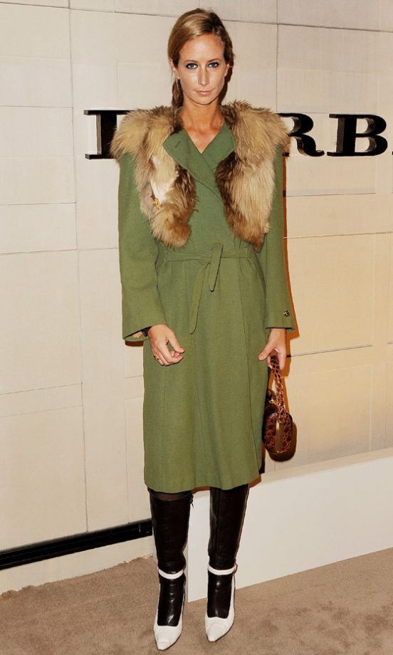 Lady Victoria Hervey Shows Off Her Fab New AW11 Coat At The Burberry Body Launch Party 2011