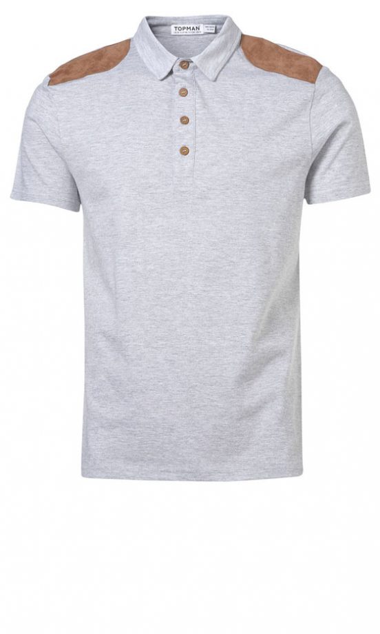 Topman Shoulder Patch Polo Top, £22