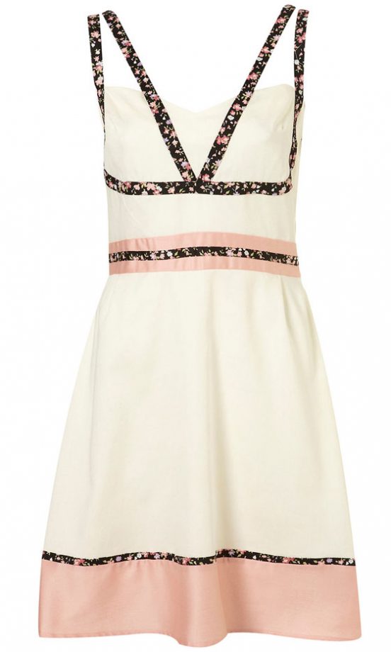 Annie Greenabelle Floral Trim Dress, Was £56 Now £35