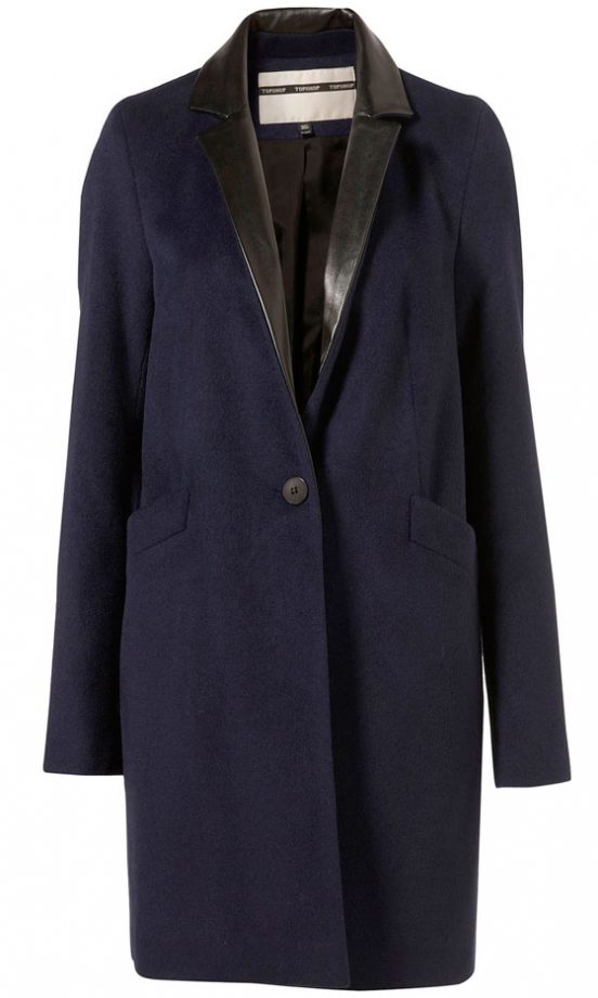 Topshop PU Collar Boyfriend Coat, £85