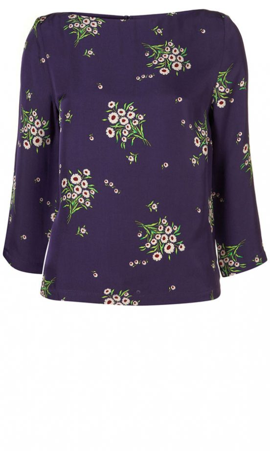 Topshop Floral Print Top – In Store Only