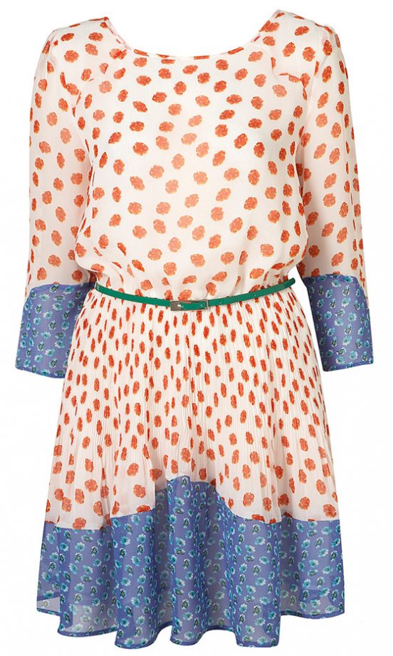 Topshop Red Rose Patch Dress, £50