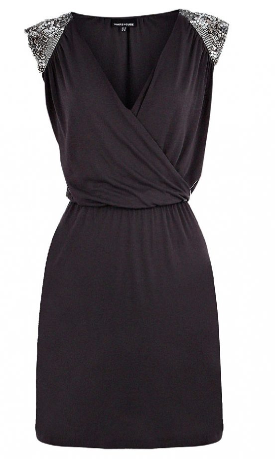 Warehouse Embellished Shoulder Dress, Was £55 Now £30