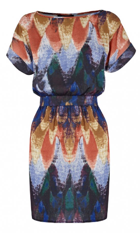 Warehouse Feather Print Dress, Was £65 Now £30