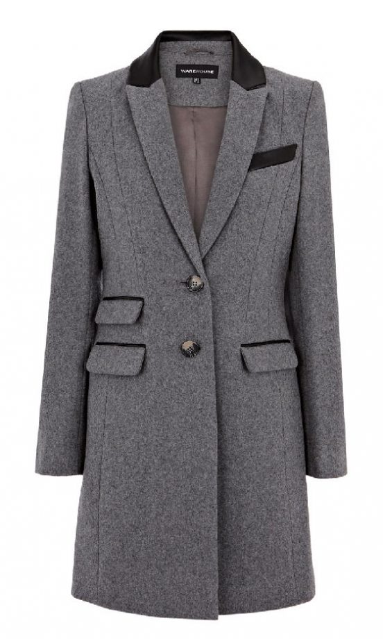 Warehouse Coat With Leatherette Trims, £95