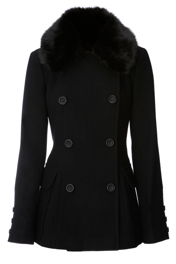 Warehouse Faux Fur Trim Coat, £95