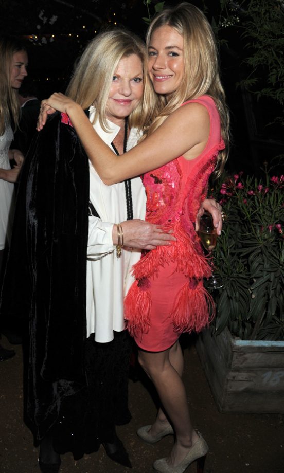 Sienna Miller With Mum Josephine Miller At The Too Many Women Autumn Dinner And All Saints Party, 2011