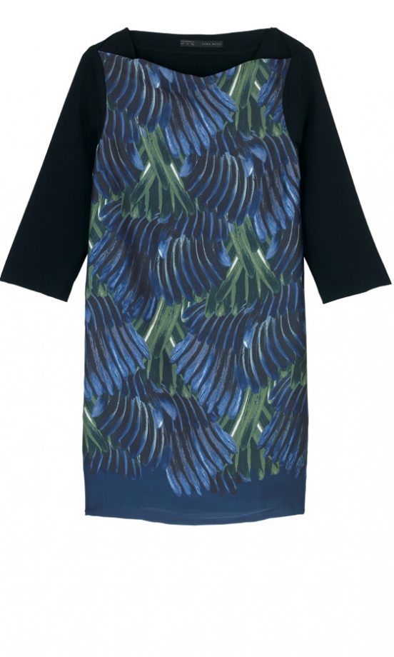 Zara Printed Blue Leaf Dress, £35.99 - In Store Only