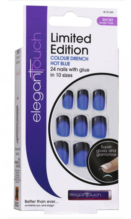 Elegant Touch False Nails In Hot Blue, £7