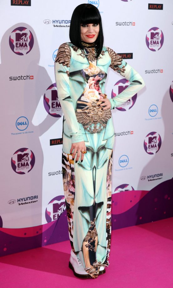Jessie J Showed Off Her Curves In A Figure-Hugging Catsuit At The MTV Europe Music Awards 2011
