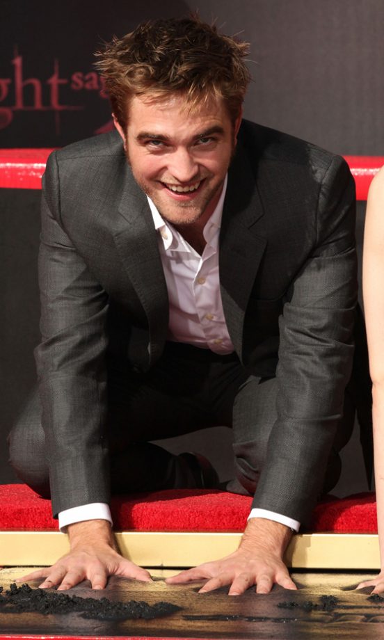 Twilight Star Robert Pattinson Puts His Hands In Cement Outside The Grauman's Chinese Theatre, 2011