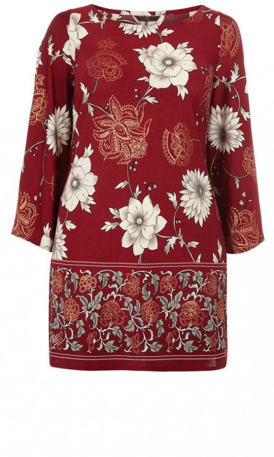 Evans Red Floral Dress, £37