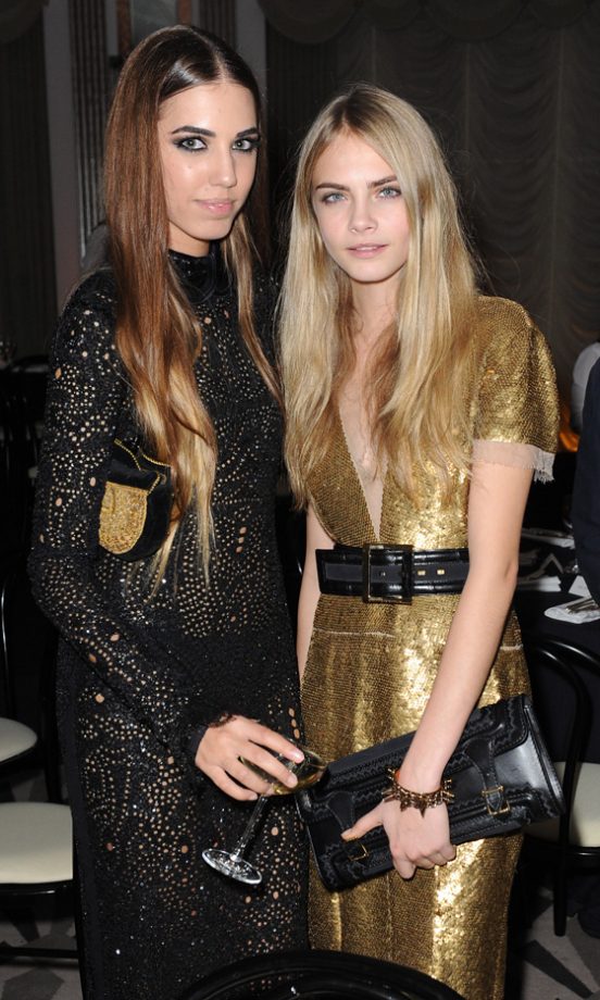 Amber Le Bon And Cara Delevigne Provide More Sparkle Than A Glitter Ball At The Harper's Bazaar Awards 2011