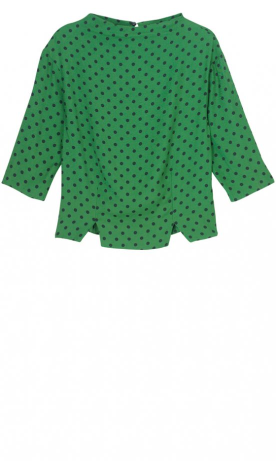 H&M Green Polka Dot Top, £29.99 – In Store Only
