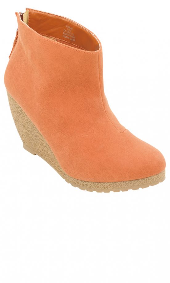 H&M Orange Wedge Boots, £24.99 – In Store Only