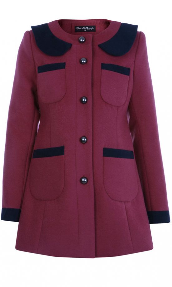 Miss Selfridge Contrast Trim Coat, £80