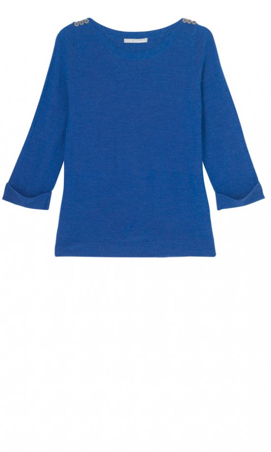Marks And Spencer Blue Colour-Block Top, £25 – In Store Only