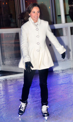 Pippa Middleton hits the ice rink at Somerset House in London!