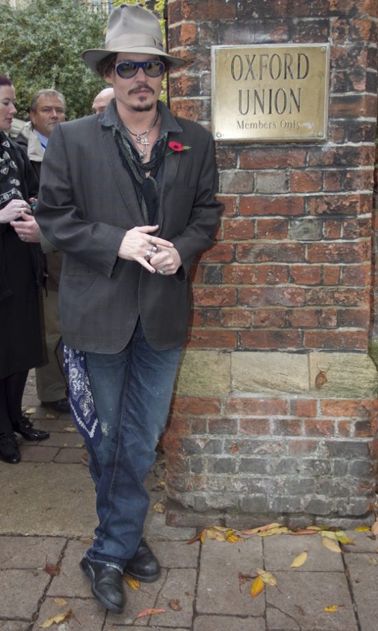 Johnny Depp Looked His Usual Bohenian Self As He Arrived To Talk To Students At Oxford, 2011