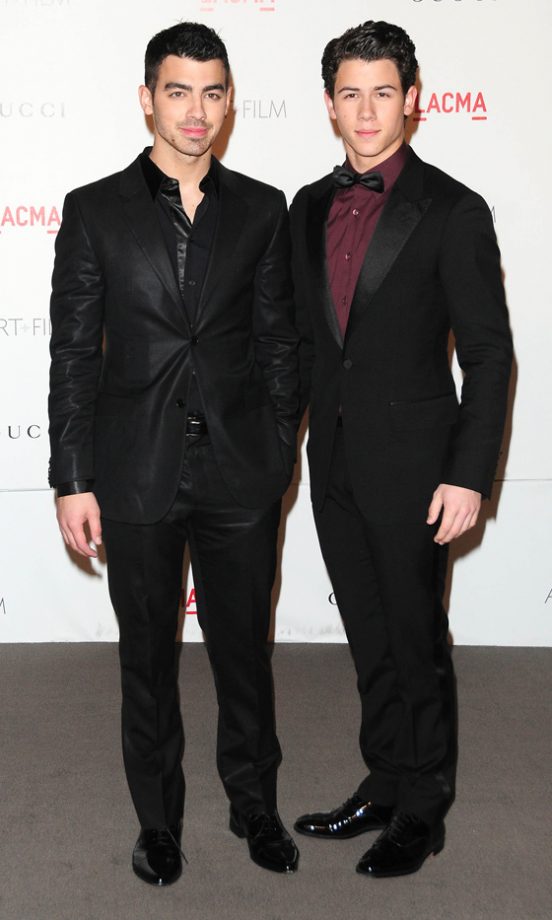 Joe Jonas And Nick Jonas Hit The Hollywood Gala Honouring Clint Eastwood, 2011