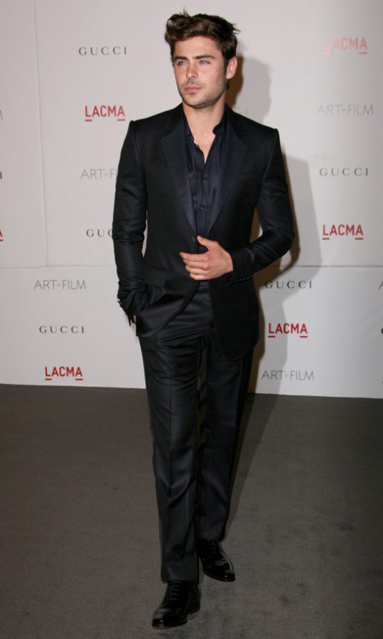 Zac Efron's Dark Suit Looks Smart But Has A Casual Edge That We Like