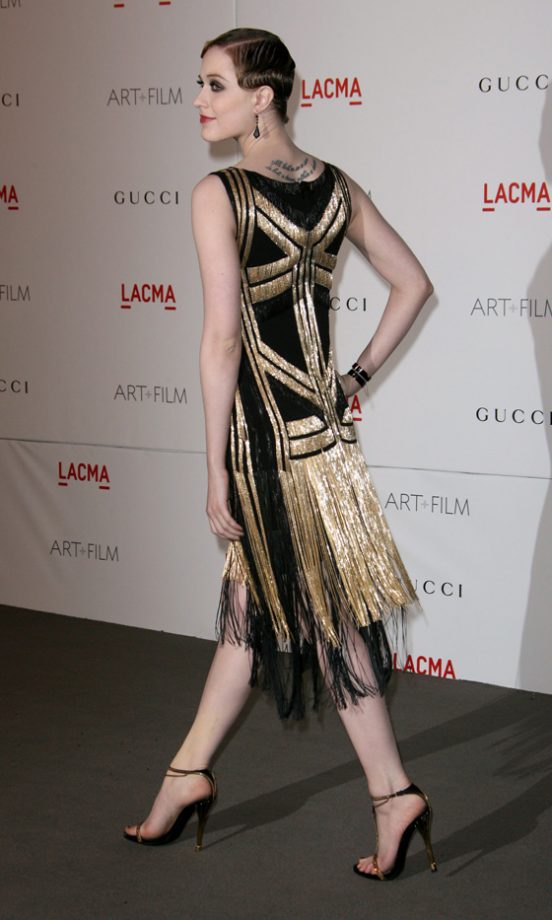 Evan Rachel Wood's Dress Is Loaded With Heavy Tassles - Very 1920s