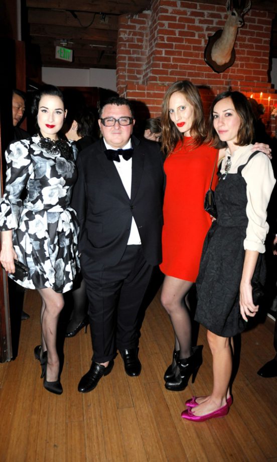 Lanvin Rendezvous: Dita Von Teese, Alber Elbaz, Liz Goldwyn And Gia Coppola At The Lanvin Show, 2011