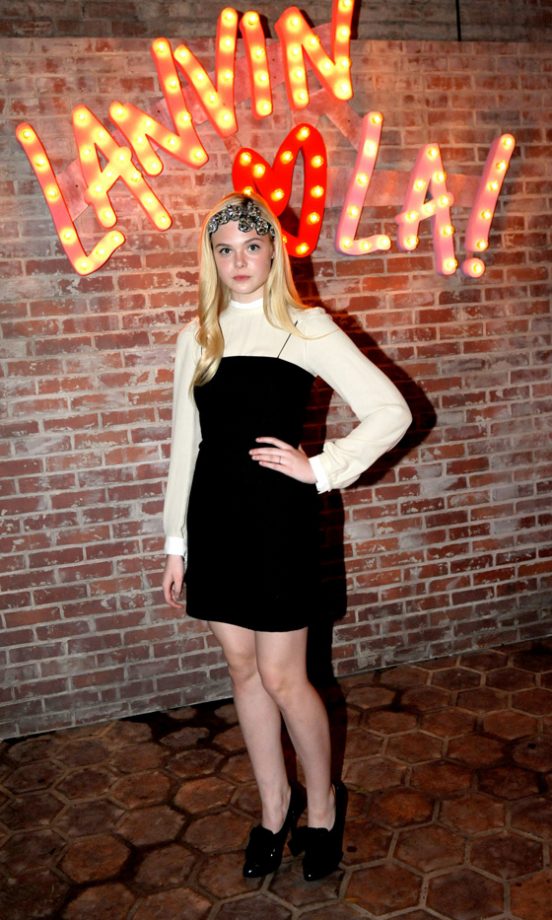 Elle Fanning Hits Lanvin’s Star-Studded Party In A Mono Number - We Wish We Looked As Chic As Her At 13