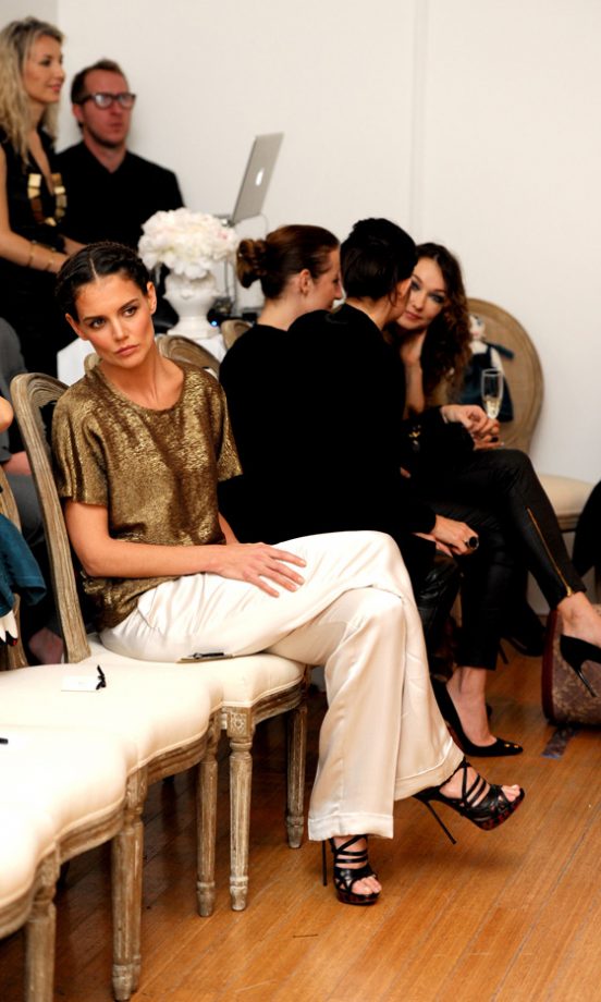Katie Holmes Checks Out The Fashion Competition - Those Fierce Heels Will Be Hard To Beat