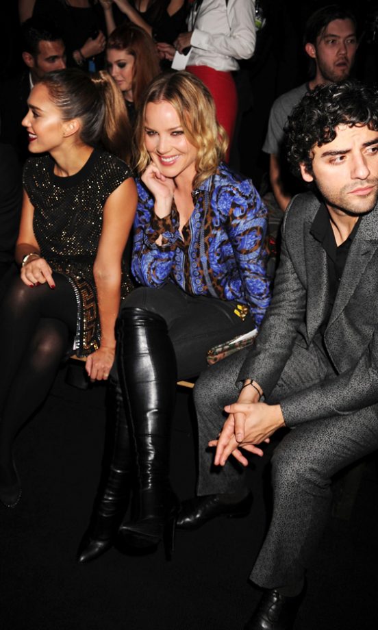 Jessica Alba And Abbie Cornish Hit The Front Row At The Versace For H&M Fashion Show, 2011
