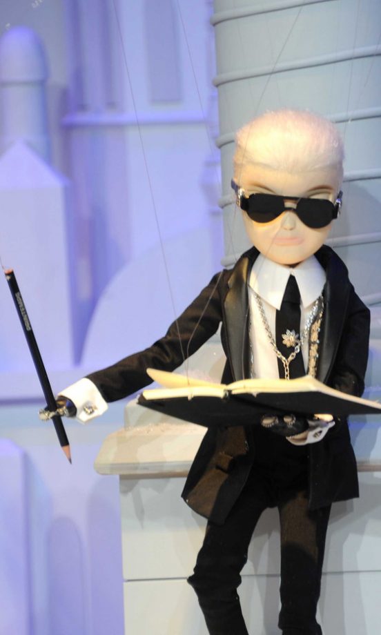 Mini Me: Karl Lagerfeld Designs Mini Versions Of Himself For The Printemps Window Display In Paris, 2011