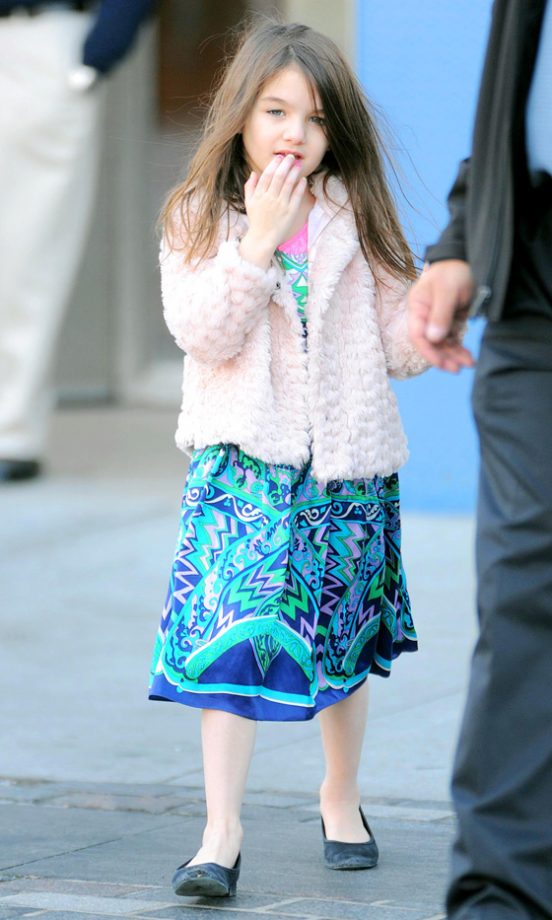 Suri Cruise Followed Behind Rocking A Very Similar Outfit - Just How Cute Is She?