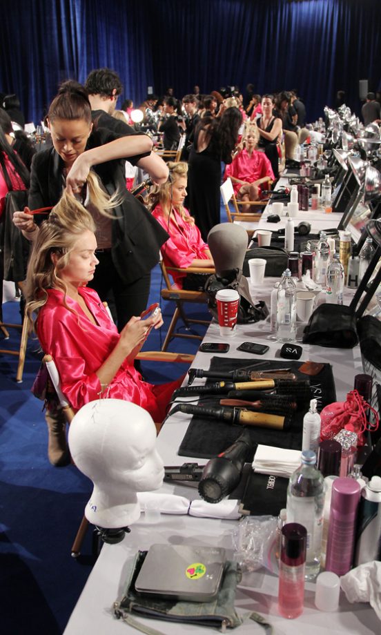 Backstage At The Victoria's Secret Fashion Show 2011
