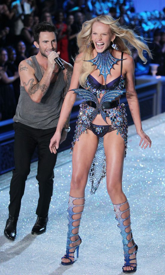 Adam Levine Joined His Girlfriend And Victoria's Secret Model Anne Vyalitsyna On The Catwalk, 2011