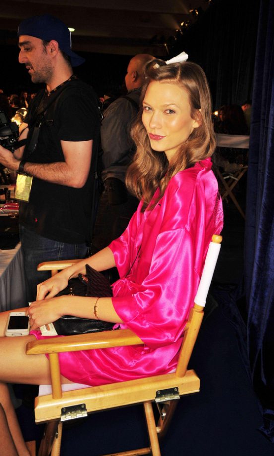 Model Of The Moment: New Victoria's Secret Angel Karlie Kloss Waits Patiently For Her Make-Up And Hair To Be Runway Ready, 2011