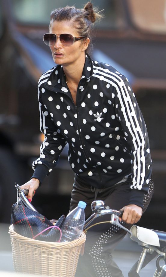 Only Helena Christensen COuld Manage To Make An Old-School Adidas Tracksuit Top Look Cool, 2011