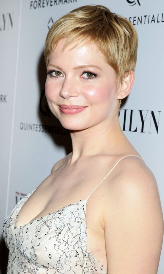 Michelle Williams Was A Picture Of Beauty At The My Week With Marilyn New York Premiere With Smoky Eye Make Up And Her Infamous Pixie Crop Hairstyle, 2011